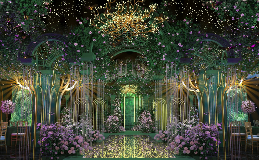 刚察奇妙森林婚礼堂效果展示