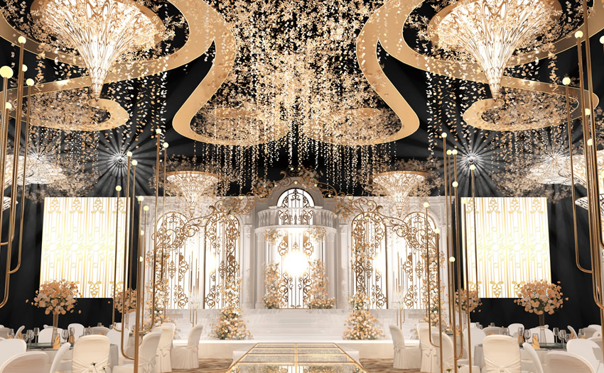 刚察花木兰喜事汇金色大厅效果展示